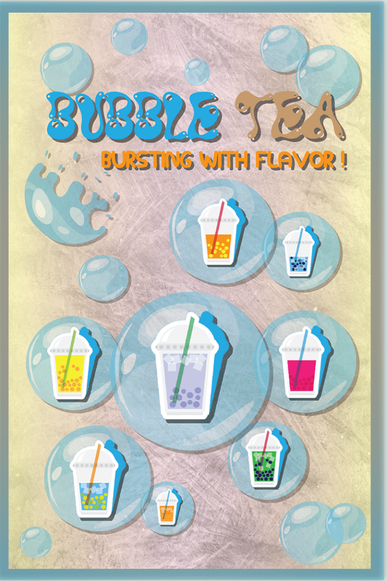 Poster - Bubble Tea - Sadie Hiland Graphic Design