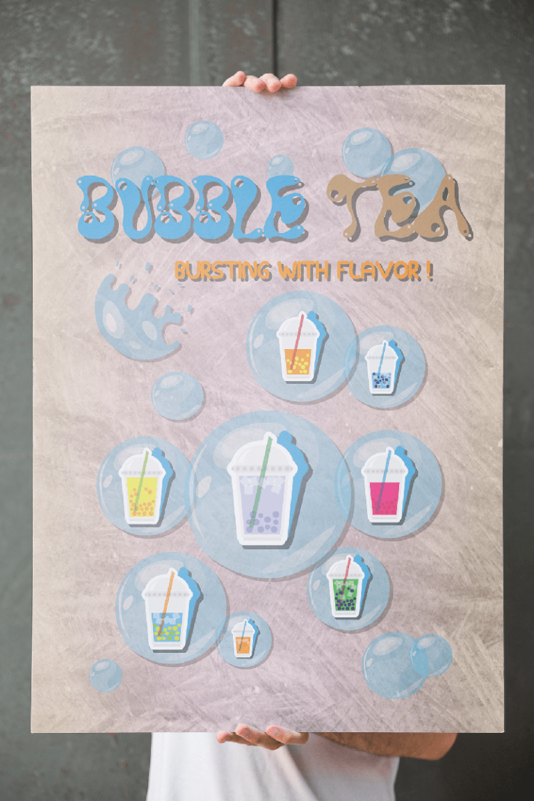 Poster - Bubble Tea - Sadie Hiland Graphic Design