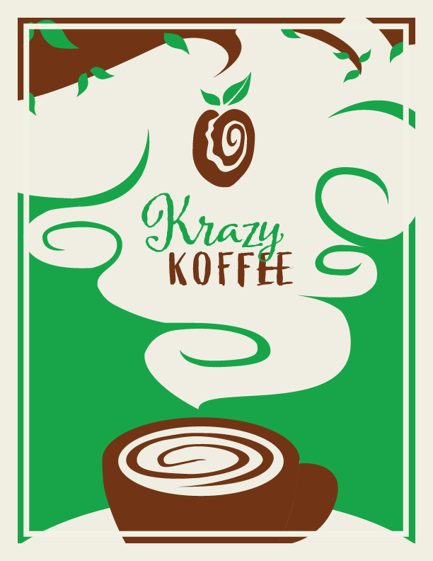 Krazy Koffee - branding - Sadie Hiland Graphic Design